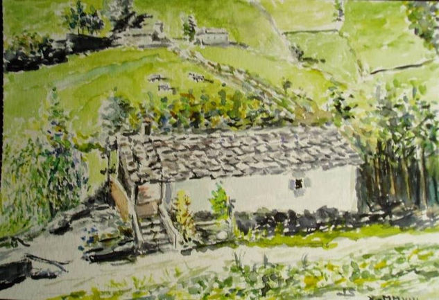 cabaña pasiega Watercolour Paper Landscaping