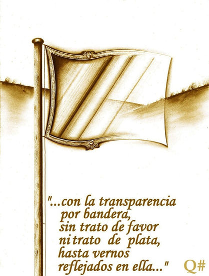 " LA BANDERA DE LA TRANSPARENCIA " Lápiz