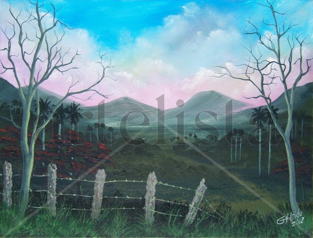 LA CERCA ROTA Acrylic Canvas Landscaping