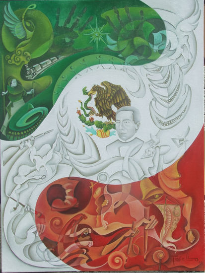 A los principios de libertad y de justicia Oil Canvas Others