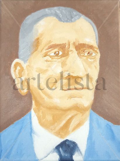 Abuelo Oil Canvas Portrait