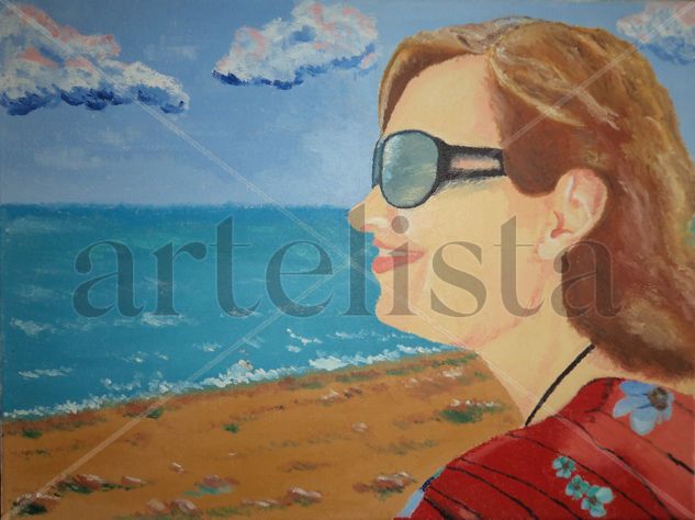 Leesa en Dun Laoghaire Oil Canvas Portrait