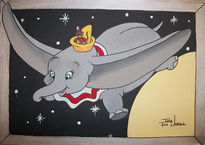 Dumbo volando con...