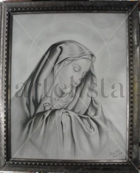 Virgen Dolorosa Carboncillo