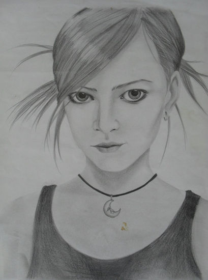 retrato nº 67 Pencil (Black) Paper Portrait