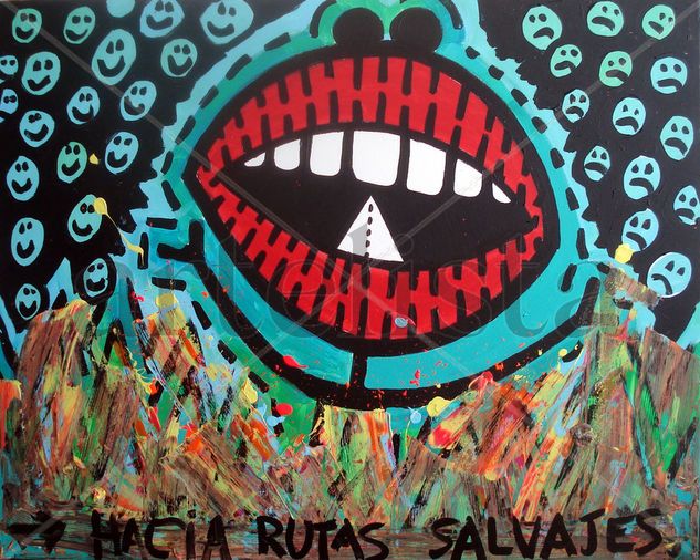 Hacia rutas salvajes Acrylic Canvas Figure Painting