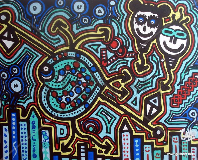 Mundo Uma Acrylic Canvas Figure Painting