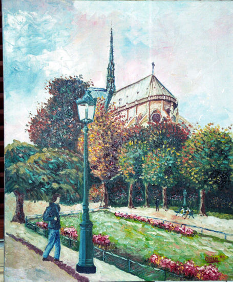 Notre Dame de Paris Oil Canvas Landscaping