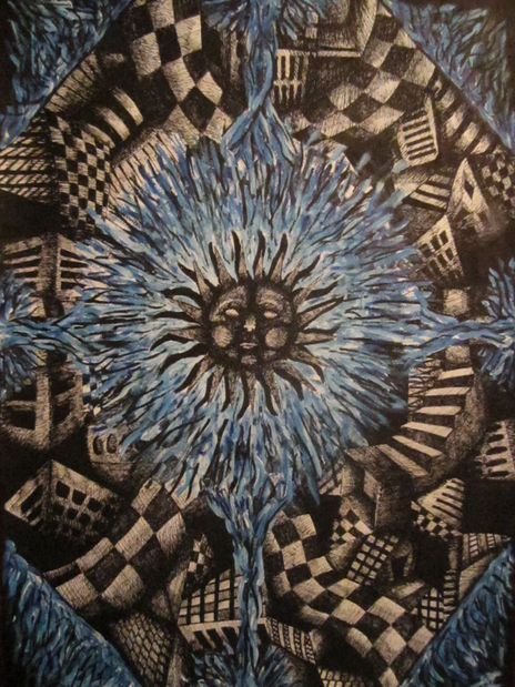 Blue sun's wave