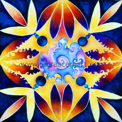 mandala blue