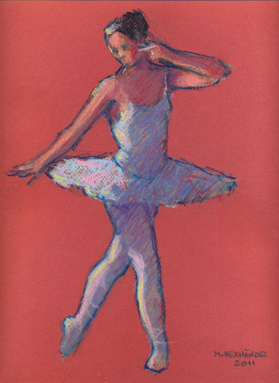 Bailarina Pastel Papel Figura