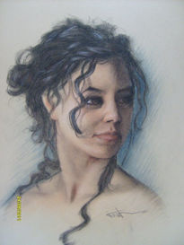 Retrato al pastel