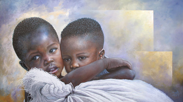 Niños de África 103 Oil Canvas Figure Painting