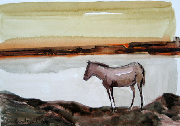 Caballo siete Watercolour Paper Animals