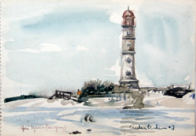 Faro de José Ignacio/ Uruguay Watercolour Paper Marine Painting