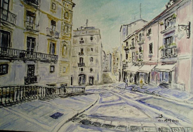 bajada de la misericordia Watercolour Paper Landscaping