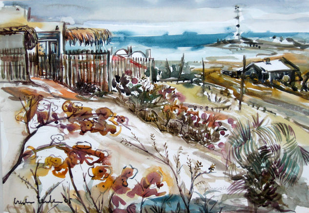 Playa de José Ignacio / Uruguay Watercolour Paper Marine Painting