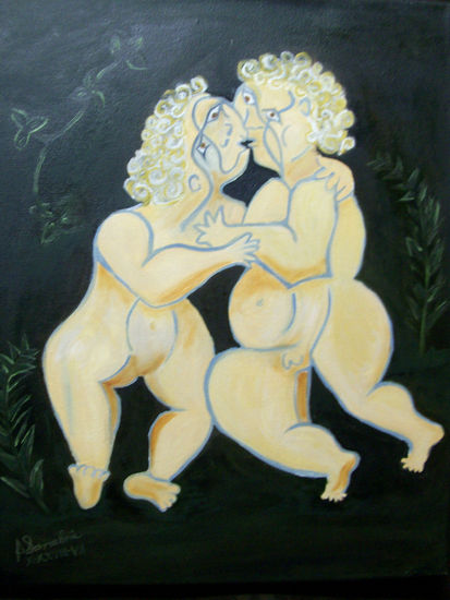 Los Divinos Oil Canvas Nude Paintings