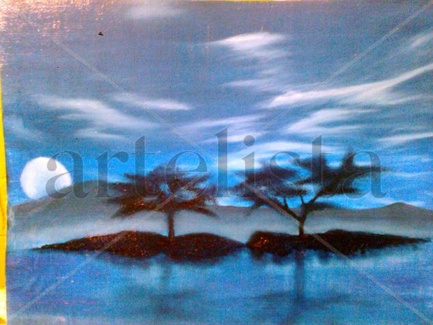 Noche de luna Oil Canvas Landscaping