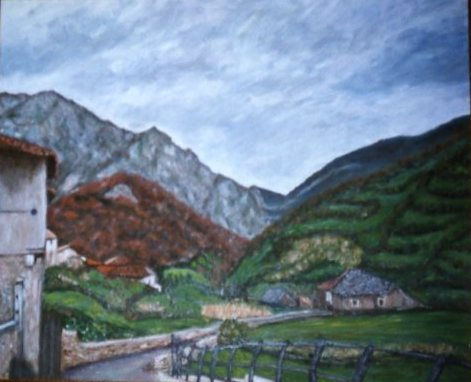 Villar de Vildas 2 Oil Canvas Landscaping