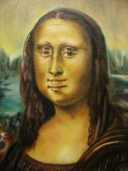 Reinterpretación de la Gioconda Óleo Lienzo Retrato