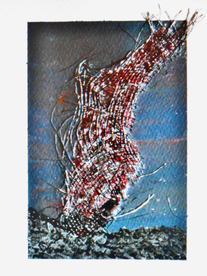 Velas en la penumbra Mixed media Paper Landscaping