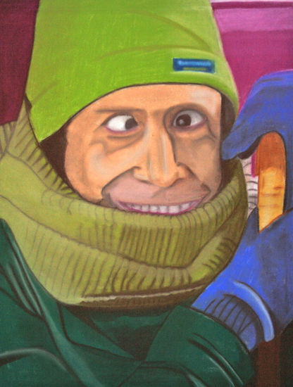 Frialdad en diversión Pastel Lienzo Retrato