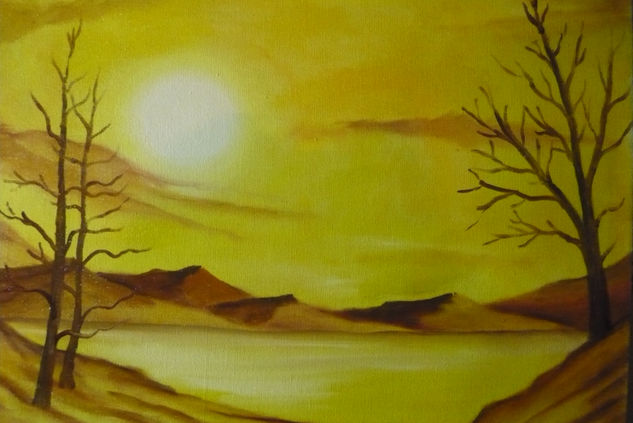 LUNA AMARILLA Oil Canvas Landscaping