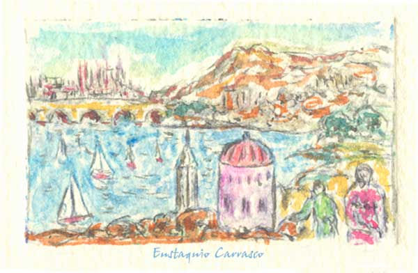 Paisaje de un lugar del Mediterraneo