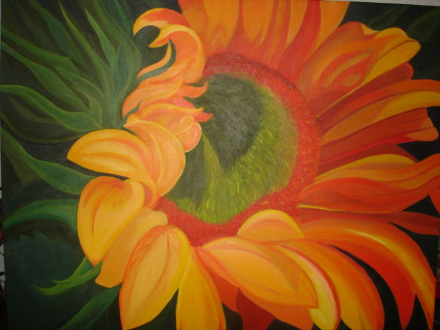 GIRASOL Acrylic Canvas Floral Painting