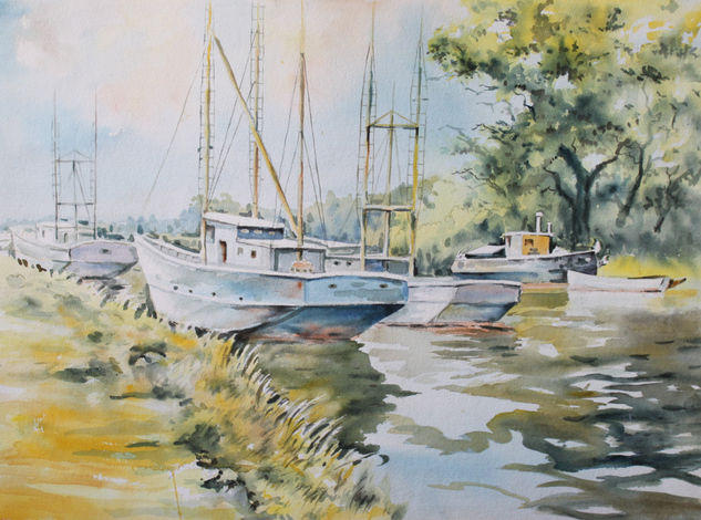 Barcos. Watercolour Paper Landscaping