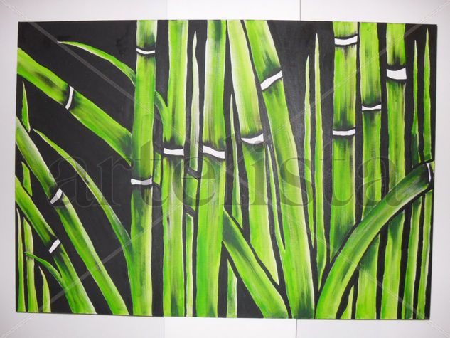 cuadro bambu large Acrylic Canvas Landscaping