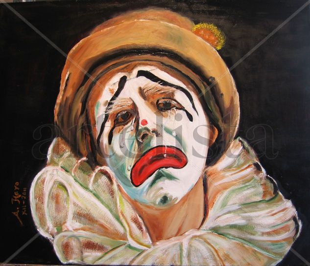 Payaso Oil Canvas Figure Painting