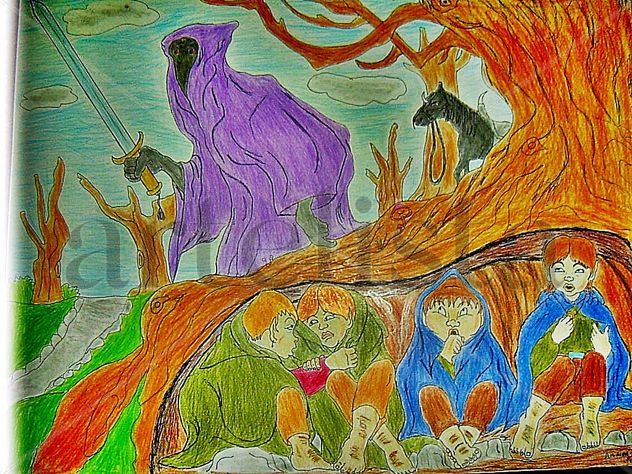 el señor de los anillos,huyendo del nazgul