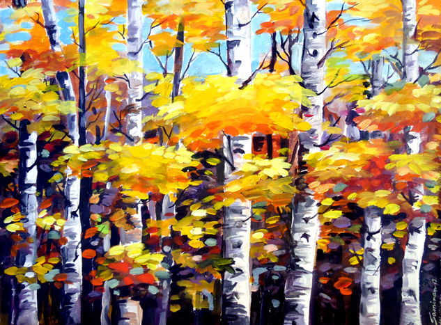 Beauty of Season Forest Acrylic Canvas Landscaping