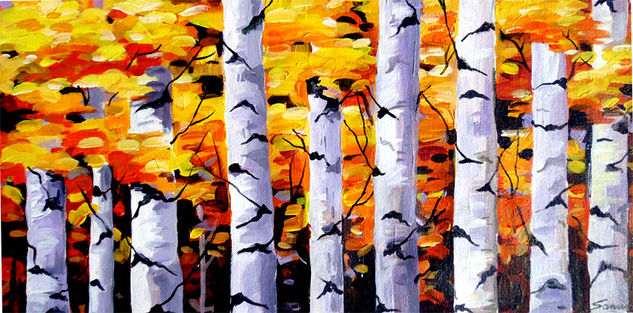 Beauty of Season Forest II Acrylic Canvas Landscaping