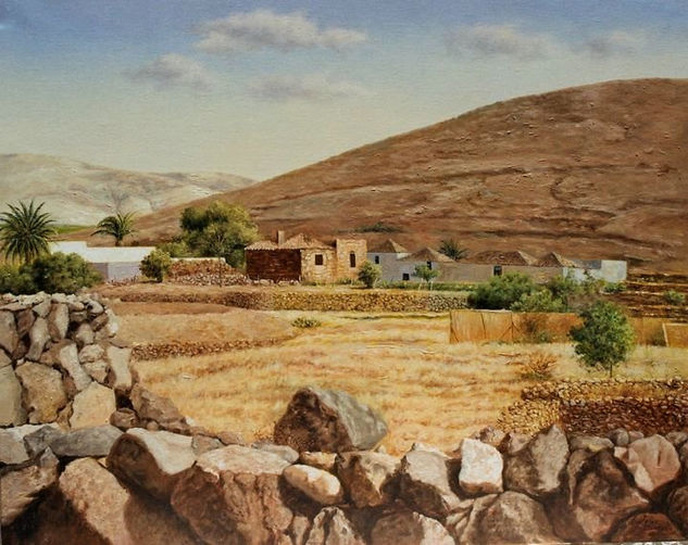 Casa rustica de Pajara Oil Canvas Landscaping