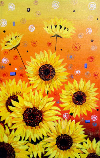 Sunflowers Beauty Acrylic Canvas Floral Painting