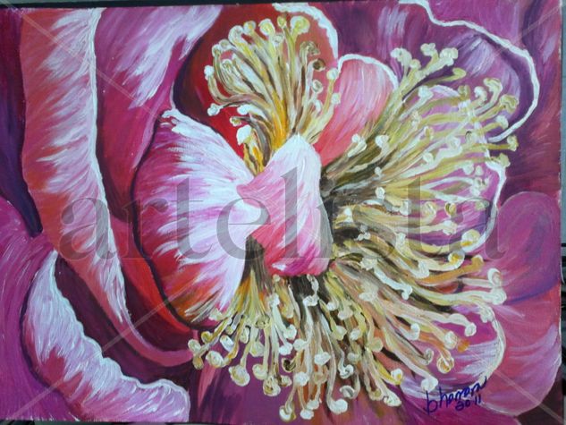 Flor de Annais Acrylic Canvas Floral Painting