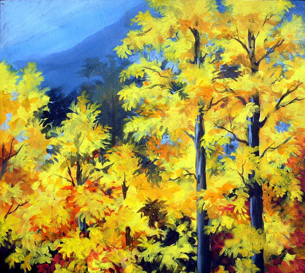 Beauty of Autum Forest Acrylic Canvas Others