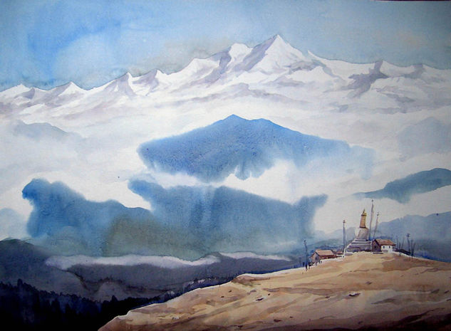 Mysterious Himalayas Watercolour Paper Landscaping