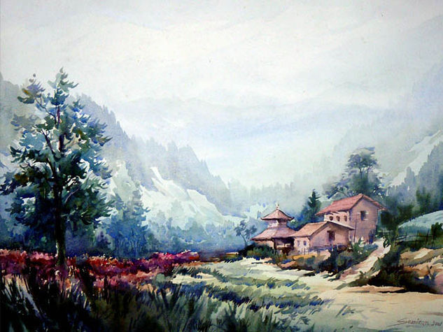 Beauty of Himalaya Landscape Watercolour Paper Landscaping