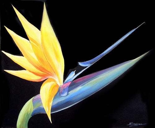 Beauty of Birds of Paradise Acrílico Lienzo Floral