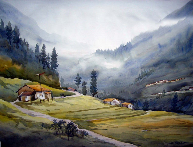 Beauty of Himalaya Landscape Watercolour Paper Landscaping