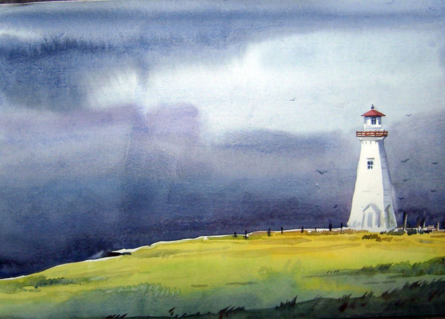 Lighthouse Watercolour Paper Landscaping