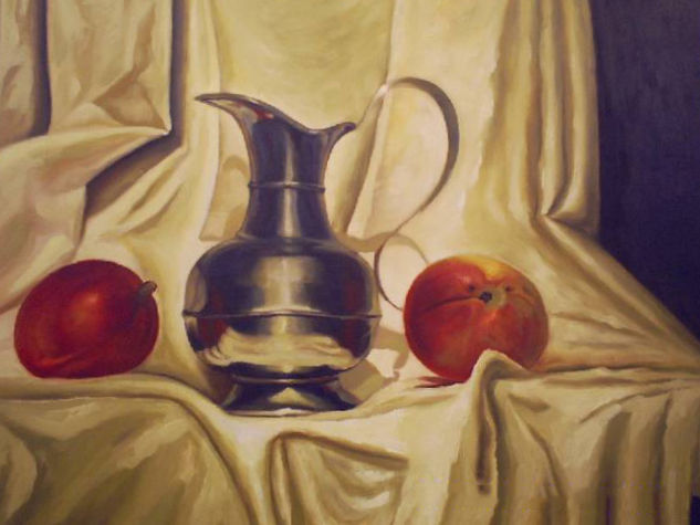 Jarra Electroplata Oil Canvas Still Life Paintings