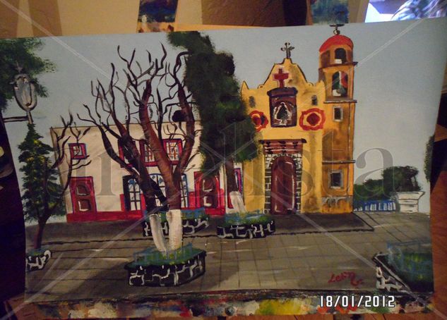 iglesia de tepepan Acrylic Others Landscaping