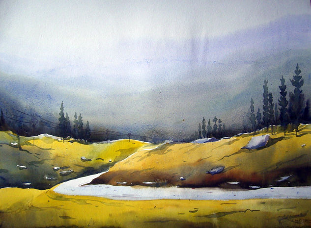 Mountain Path Watercolour Paper Landscaping