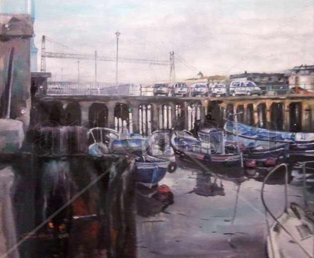 Portugalete. Villa marinera Oil Canvas Marine Painting