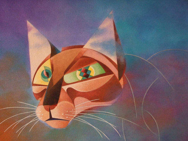 Gato en la Niebla Acrylic Textile Animals